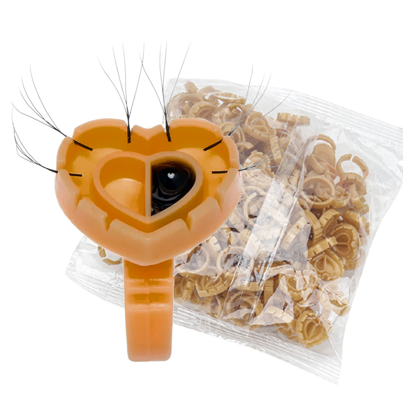 Eyelash Extension Look - 500 Anillos de Pegamento para Extensiones