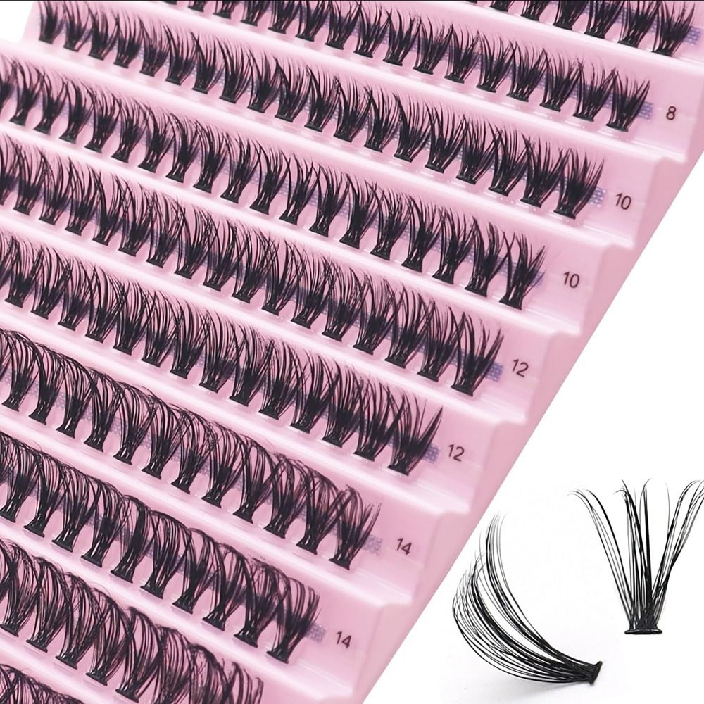 Eyelash Extension Human Hair - Grupos de pestañas individuales 40D, 8/10/12/14/16mm,